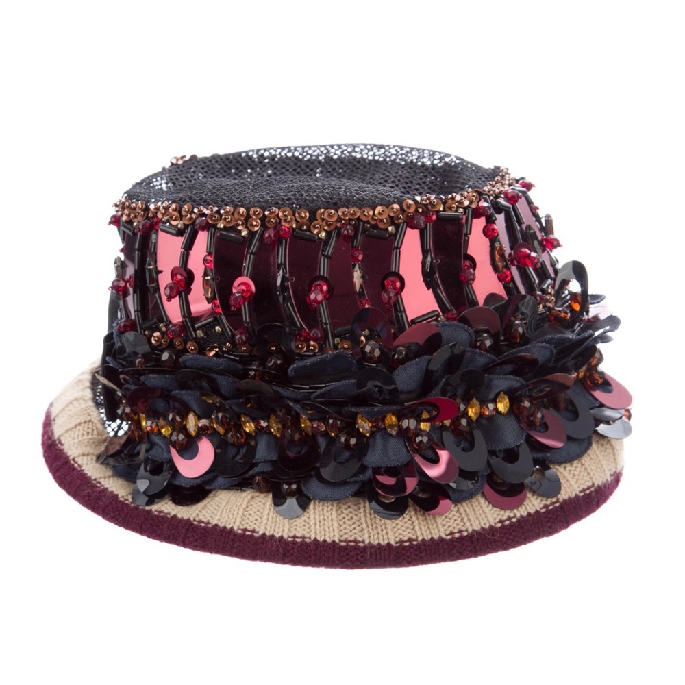 Like New - PARTY PERFECT - Prada fedora with beaded embellishments